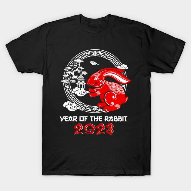 Year Of the Rabbit 2023 - Chinese Zodiac New Year 2023 T-Shirt by Jhon Towel